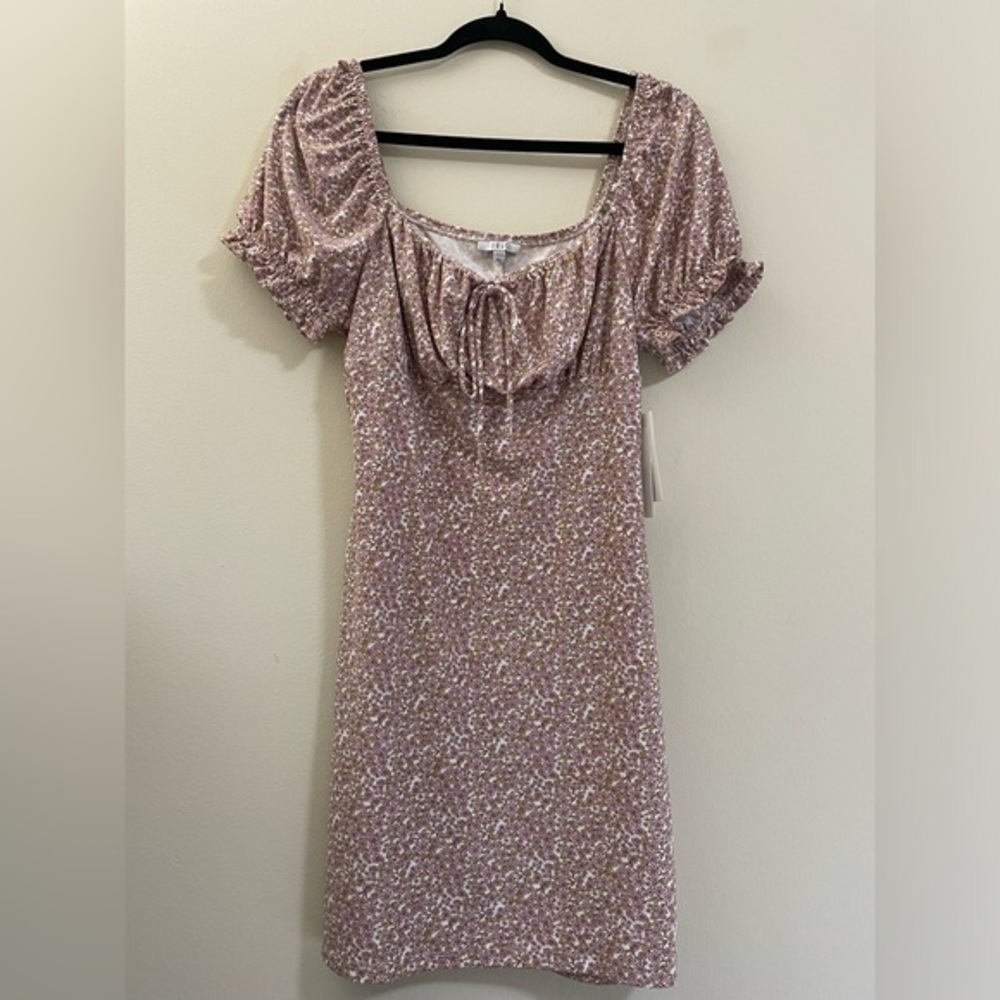 NWT Iris Dainty Floral Puff‎ Sleeve Mini Dress - XL